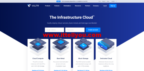 Vultr：全球25个数据中心可选，月付2.5美元起，支持按小时计费，新用户赠送50美元