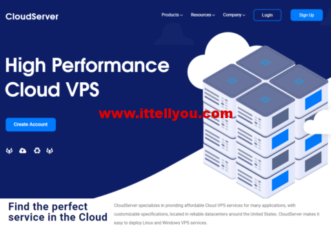 CloudServer：美国vps，纽约机房，1核/4GB内存/30GB NVMe硬盘/5TB流量/1Gbps带宽，/半年