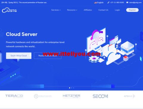 JUSTG：南非CN2 GIA VPS 5折促销，1核/512M内存/10G SSD硬盘/500G流量/500Mbps带宽，月付.99，年付.99
