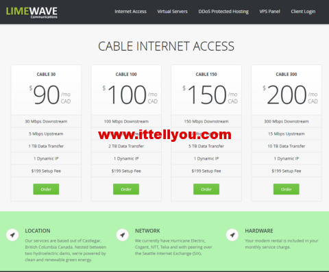 Limewave：美国vps，西雅图机房，1核@独享/2GB内存/25GB SSD硬盘/2TB流量/1Gbps带宽，.6/月起