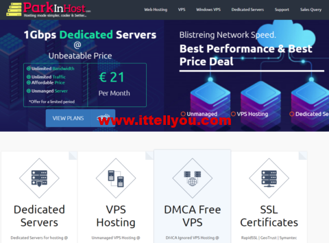 #抗投诉#ParkinHost：俄罗斯VPS，无视DMCA，1核/512M内存/50G HDD/不限流量/200Mbps带宽，€6/月，年付€57.6