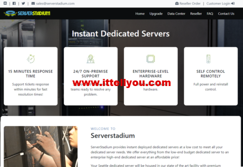 ServerStadium：美国西雅图机房，特价独立服务器，2*L5420/16GB内存/500GB硬盘/30TB流量/1Gbps带宽，/月起