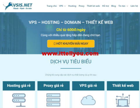 VSIS.NET：特价越南VPS云服务器，越南胡志明市数据中心，KVM虚拟，1核1G内存100Mbps带宽不限流量5.2美元/月