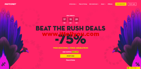 #Beat the Rush#FastComet：共享主机高达75%优惠，云VPS和专用CPU服务器高达30%优惠