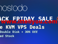 #黑五#Hostodo：免费双倍硬盘，NVME KVM VPS，7折优惠，1核/512MB/16G NVMe/3TB流量/1Gbps带宽，$19.99/年起，可选拉斯维加斯/斯波坎/迈阿密机房
