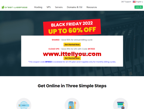 #黑五#Greenwebpage：1核/1GB内存/20GB SSD硬盘/1TB流量/1Gbps端口，€29.94/年，可选香港/洛杉矶/欧洲等机房