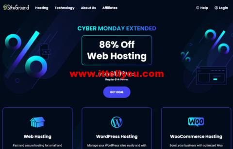 #Cyber Monday#SiteGround：WordPress外贸主机，最高86%优惠，月付低至1.99美元起