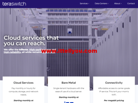 TeraSwitch：美国华盛顿机房vps，1核@AMD EPYC/1GB内存/20GB/10TB流量/1Gbps带宽，/月起，按小时付费，随时更换IP