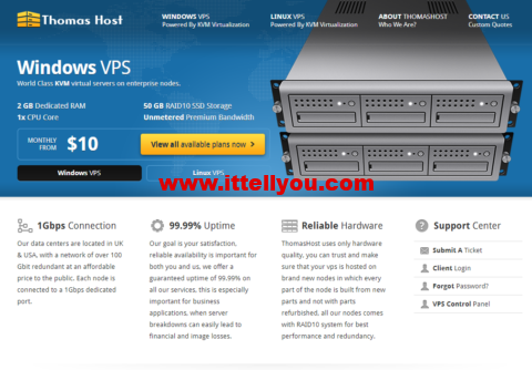 ThomasHost：美国和欧洲vps，1核/2GB内存/50GB NVMe/不限流量/1Gbps带宽，/月，可选纽约/达拉斯/欧洲等机房