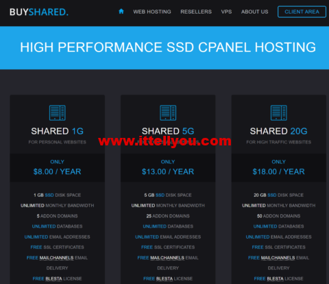 BuyShared：拉斯维加斯/卢森堡cPanel共享主机、DirectAdmin经销商主机，1GB空间，不限流量，年付8美元起