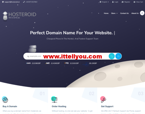 Hosteroid：美国和欧洲vps，1核/512MB/10GB SSD/324GB流量/1Gbps带宽，€1.5/月。可选英国/奥地利/新泽西机房