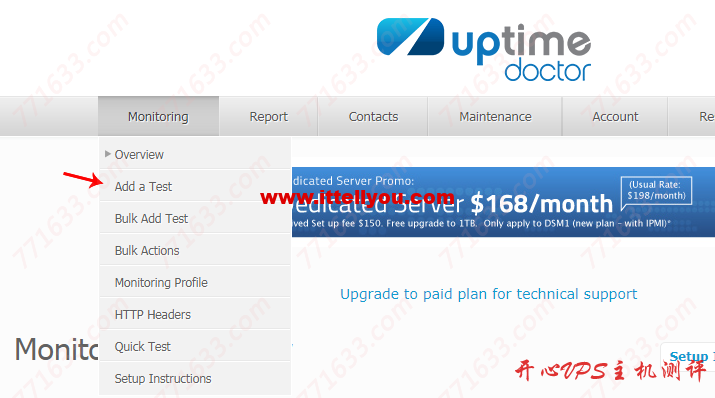 #免费#uptimedoctor：提供5个网站监控服务，1分钟监控一次，免费邮件通知