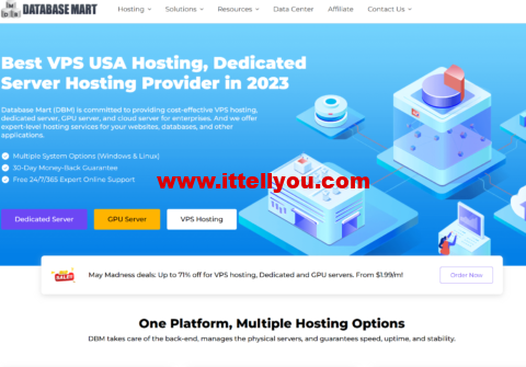 #年中钜惠#Database Mart：美国VPS/GPU独服新款上线，低至6折，.19/月起，GPU服务器最高立减0，/月起，原生IP不限流量