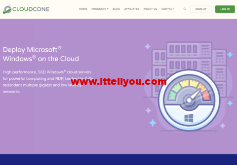 CloudCone：便宜美国windows vps，2核/4G内存/60GB SSD/3TB流量/1Gbps带宽，.49/月起，免费快照备份