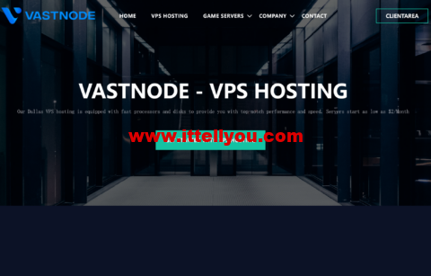 VastNode：美国便宜VPS，1核/1G内存/50GB/硬盘/不限流量/1Gbps带宽，.75/年起，免费1.5tb DDos防护