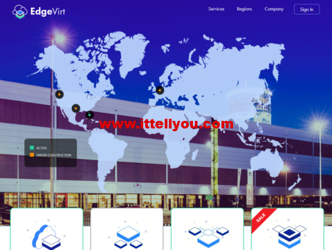 Edgevirt：西雅图机房vps，1核/1GB/25GB/5TB/10Gbps带宽，.75/年