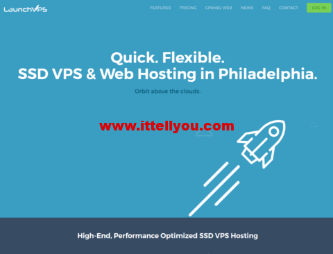 Launchvps：费城机房vps，2核/768MB/20GB/768GB/500Mbps带宽，.95/年