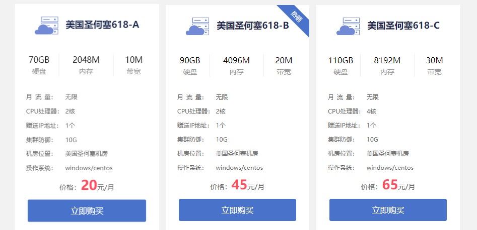 阁天互联：20元/月/2GB内存/70GB空间/不限流量/10Mbps端口-30Mbps端口/KVM/圣何塞