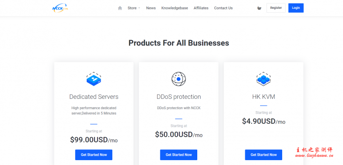 NCCK：.9/月/4核/2GB内存/50GB空间/1TB流量/5Mbps带宽/KVM/香港CN2