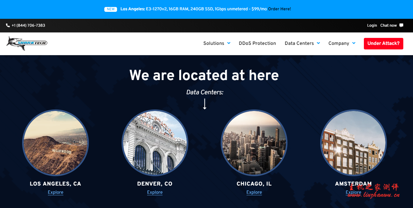 Sharktech:洛杉矶高防KVM每月6.57美元起,2G内存,30G硬盘,4TB流量,60Gbps防御