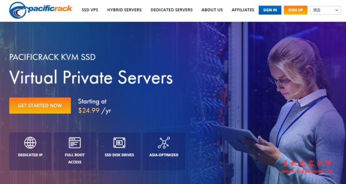 pacificrack：新型VPS开卖（Virtualizor面板），/年，KVM/1G内存/1核/20gSSD/1T流量
