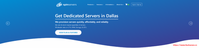Spin Servers：9/月/2*E5-2630L v3/256GB内存/4TB SSD硬盘/10TB流量/10Gbps带宽/达拉斯