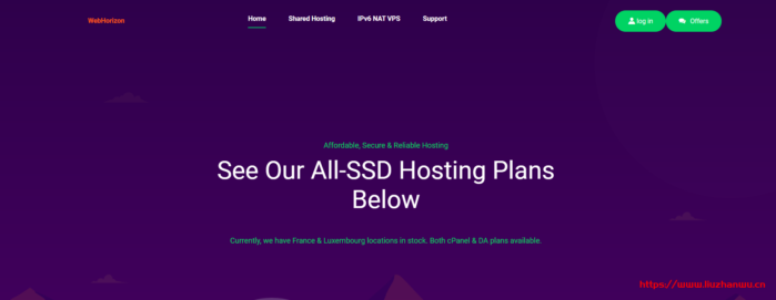 WebHorizon： £5.50/年/AMD EPYC/256MB内存/4GB NVMe空间/500GB流量/1Gbps端口/OpenVZ 7/新加坡/纽约/荷兰