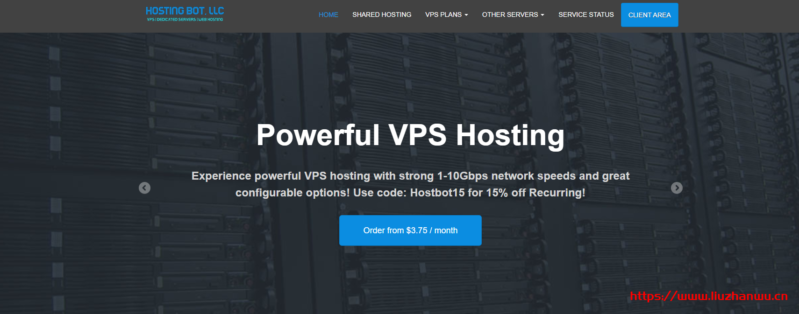 Hositng Bot：/年/2核/512MB内存/20GB SSD空间/500GB流量/1Gbps端口/KVM/洛杉矶QN