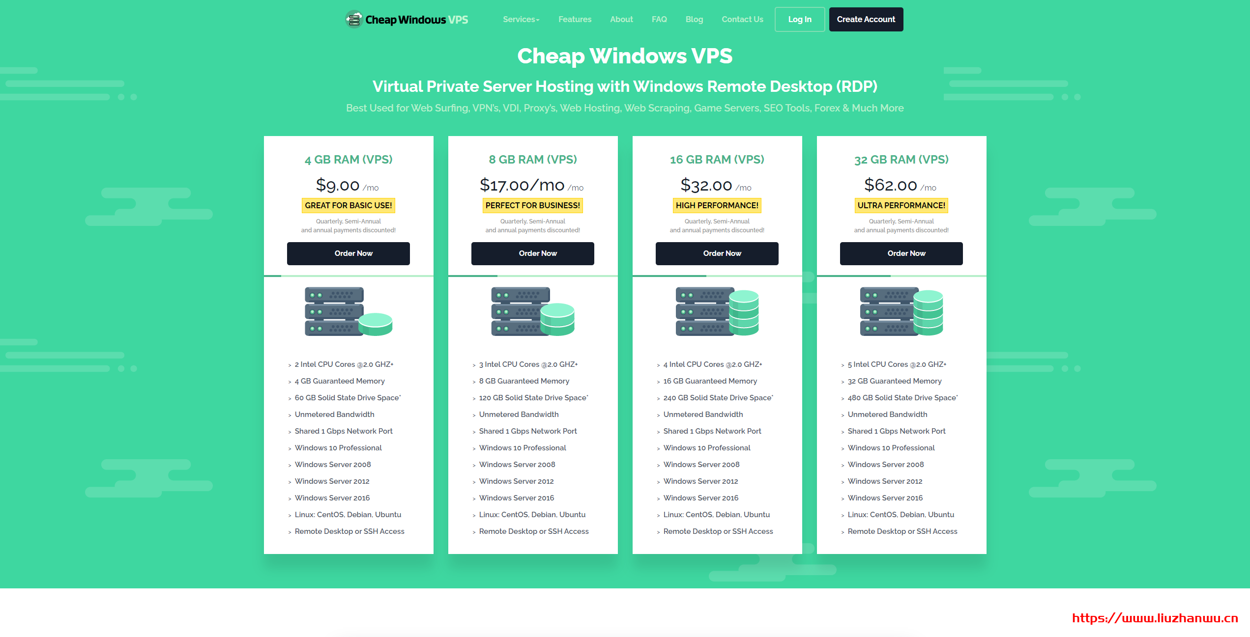 CheapWindowsVPS首月8折,4G内存1Gbps不限流量KVM首月7.2美元,8机房可选