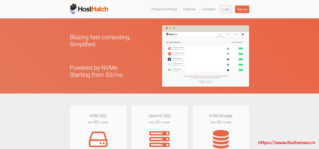 HostHatch：.5/月/2GB内存/10GB NVMe空间/500GB流量/1Gbps端口/KVM/香港/澳大利亚