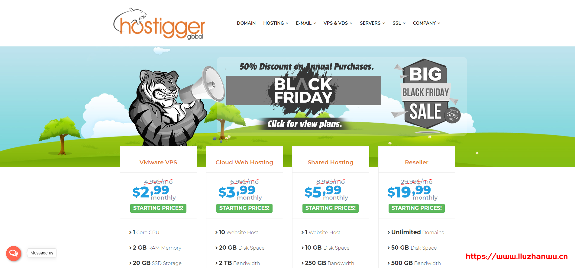 Hostigger:$12.56/年/2GB内存/20GB SSD空间/2TB流量/1Gbps端口/VMware/土耳其