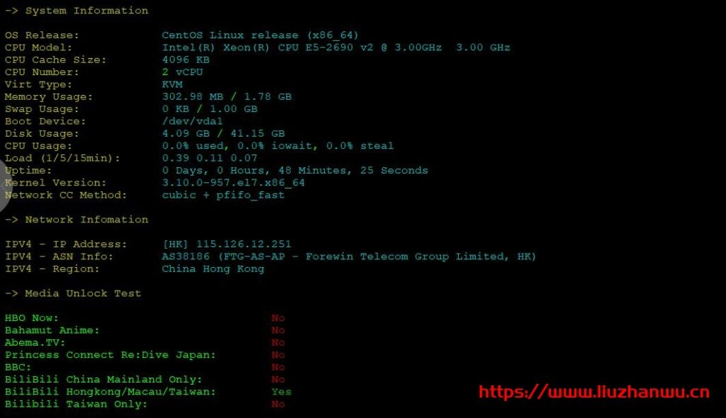 悦智网络：香港CN2 VPS 阿里云线路4核2G50G硬盘测评