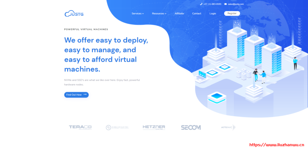 justg：南非VPS，三网 cn2 gia，低至.99/年，512M内存/1核/10gSSD/200G流量