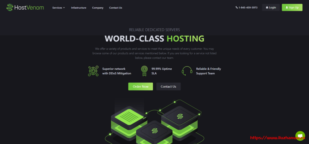 HostVenom：芝加哥AMD DDoS服务器循环减/月(1Gbps/30T月流量/30Gbps DDoS)