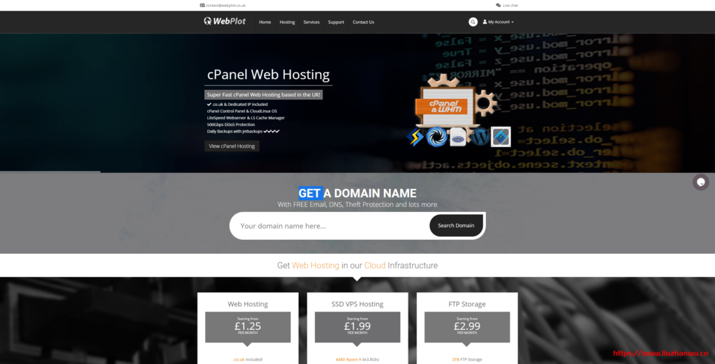 #便宜#WebPlot：AMD+NVMe系列VPS，cPanel面板虚拟主机，首月全部£1
