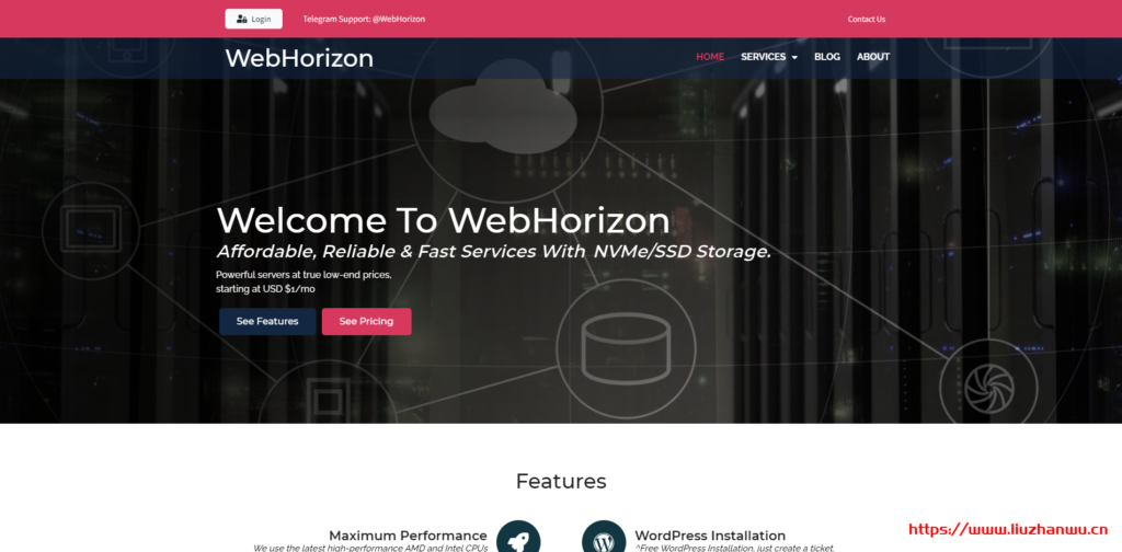 #便宜#webhorizon：1核/256M/4G SSD/500G@1Gbps/20端口/NAT/OpenVZ/香港/年付