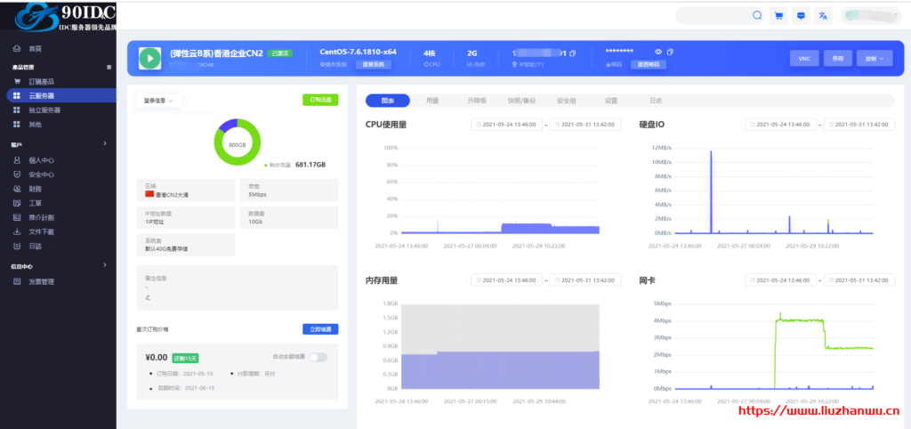 90IDC：香港云主机/美国服务器/日本KVM CLOUD只需60秒建设独立服务器