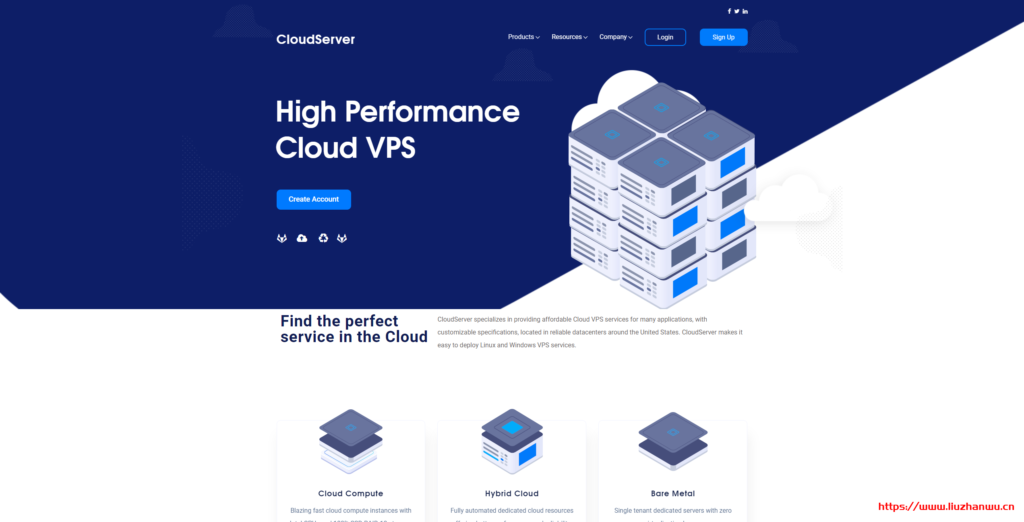 CloudServer：.5/月/2核/5GB内存/40GB SSD空间/5TB流量/1Gbps端口/KVM/洛杉矶/芝加哥/纽约