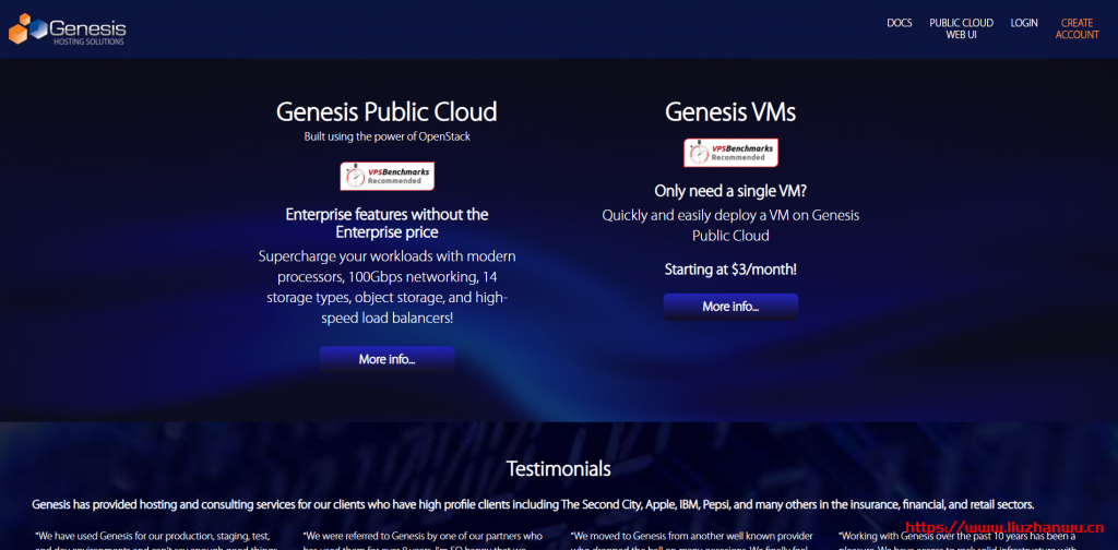 Genesishosting：美国芝加哥云服务器，OpenStack虚拟架构，1核1G内存5TB月流量/月起