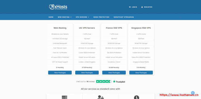xHosts：£15/月/2核/2GB内存/40GB NVMe空间/不限流量/250Mbps端口/DDOS/KVM/新加坡OVH
