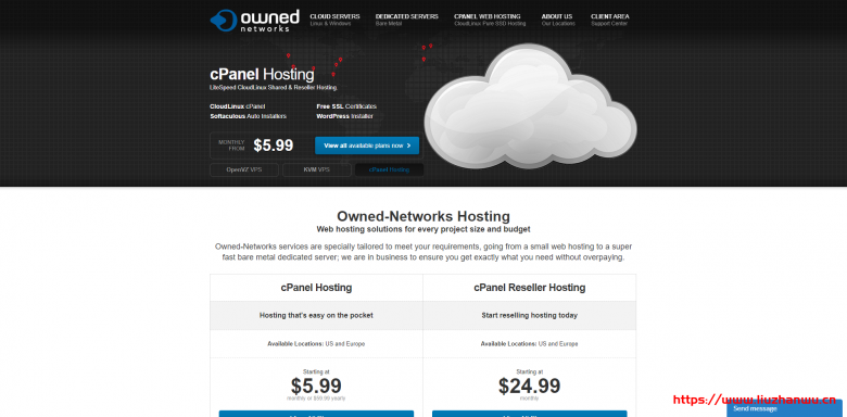 Owned-Networks：1核/1G/30G SSD/1T/1Gbps/KVM/洛杉矶PY机房/月付