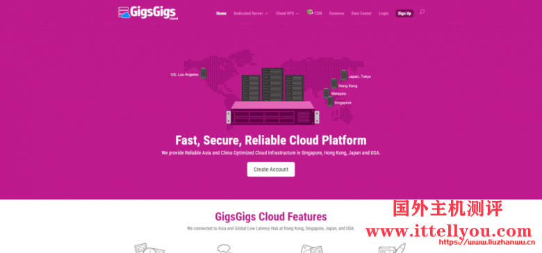 GigsGigsCloud：高防VPS月付起，美国电信cn2 gia线路50Mbps带宽，国内50Gbps，国外1.6Tbps DDoS防御
