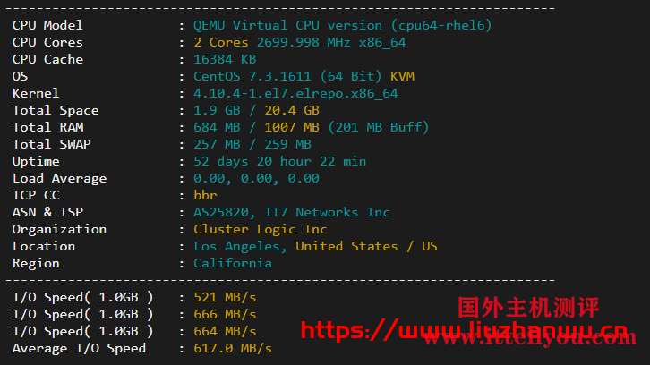 搬瓦工：DC6 CN2 GIA-E vps简单测评