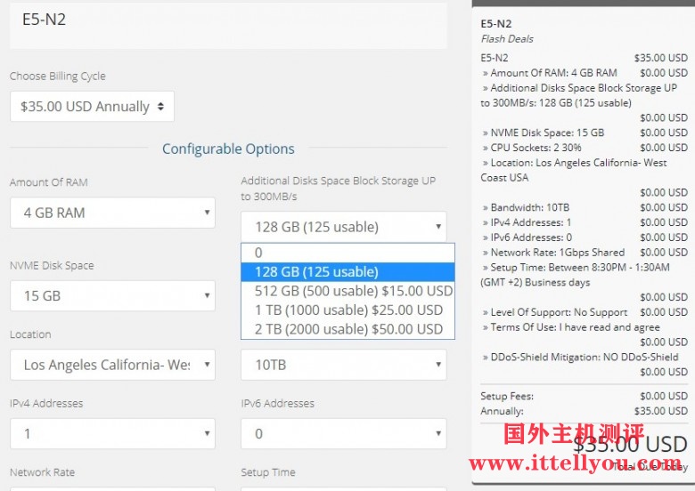 LetBox：/年/2核/4GB内存/15GB NVMe+128GB空间/10TB流量/1Gbps端口/KVM/洛杉矶