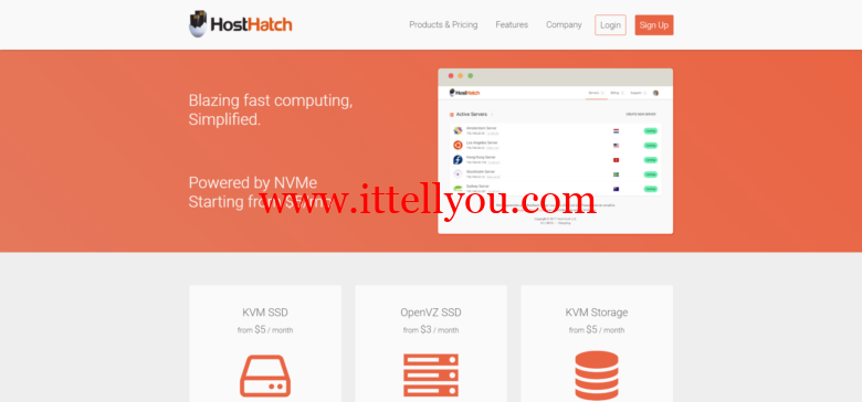 hosthatch：大硬盘VPS，/年，1核/512M内存/500G HDD/2T月流量，支付两年，获双倍RAM和流量