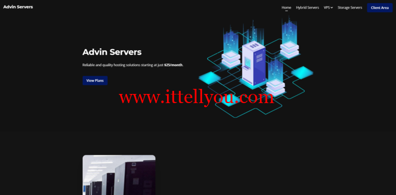 Advin Servers：.99/月/1核@AMD Ryzen 9 5900X/4GB内存/60GB SSD空间/不限流量/1Gbps端口/KVM/达拉斯