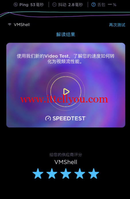 VMShell公司ASN:147002正式SpeedTest生效香港CMI线路VPS,即将增加G口美国163线路,年付比月付贵一倍! 6 VMShell公司ASN:147002正式SpeedTest生效香港CMI线路VPS,即将增加G口美国163线路,年付比月付贵一倍!