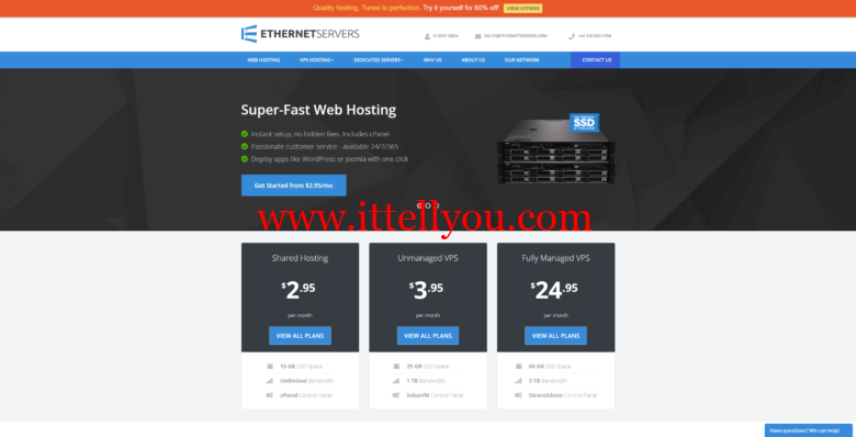 EtherNetservers：美国服务器，可选洛杉矶和新泽西机房，E3/16G/5IP，1Gbps不限流量，.95/月起