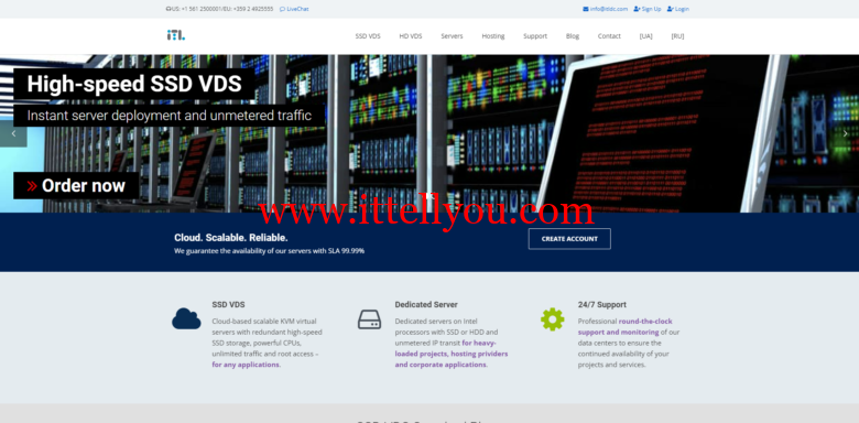 ITLDC：荷兰vps/新加坡vps/洛杉矶vps/德国vps，1核/512MB内存/100GB空间/500GB流量/100Mbps带宽，€6.54/年起