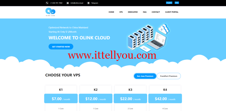 olink cloud：德国/圣何塞AS9929线路VPS全场8折优惠，服务器6折优惠，/月起